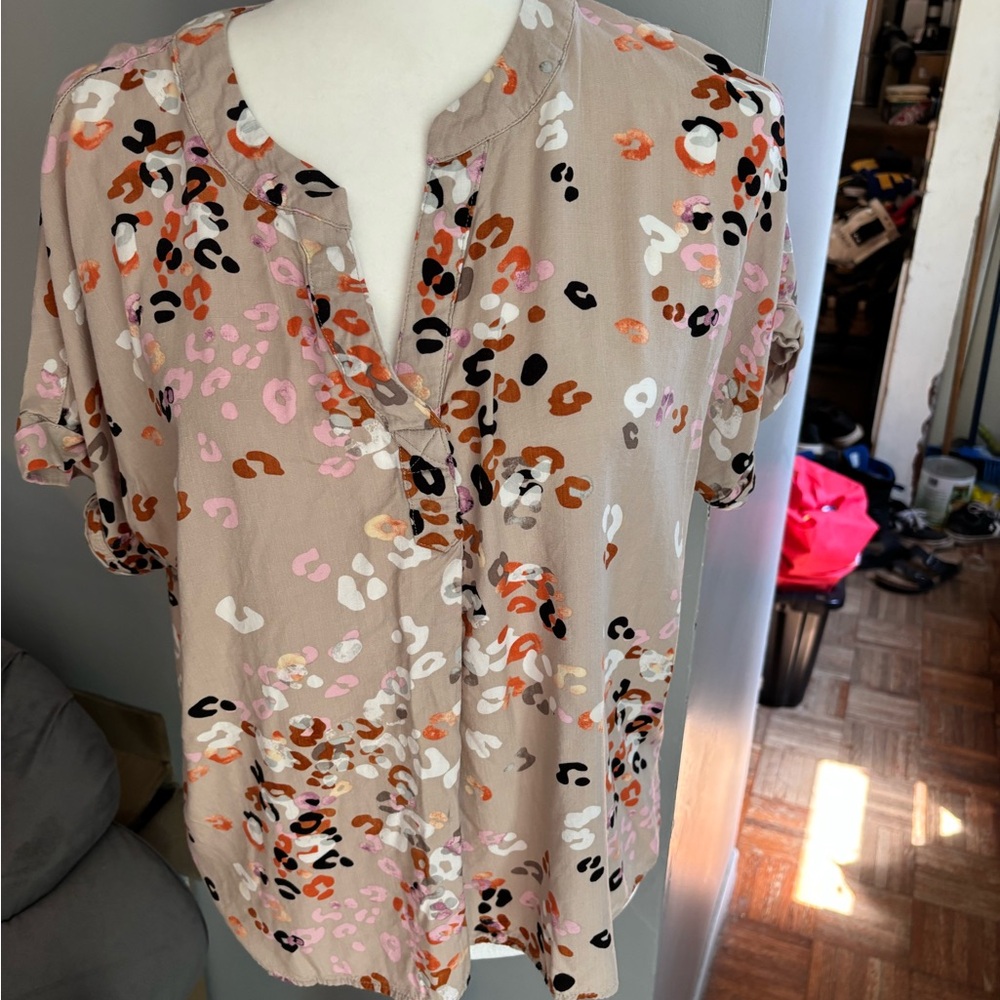 Artisan Pink Short Sleeve  Blouse